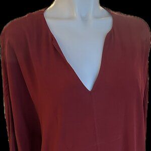 rust colored shirt dress